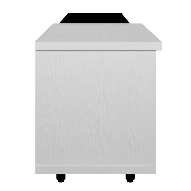 Modern Minimalist style 84" TV Stand with 3 Large Drawers & a Open